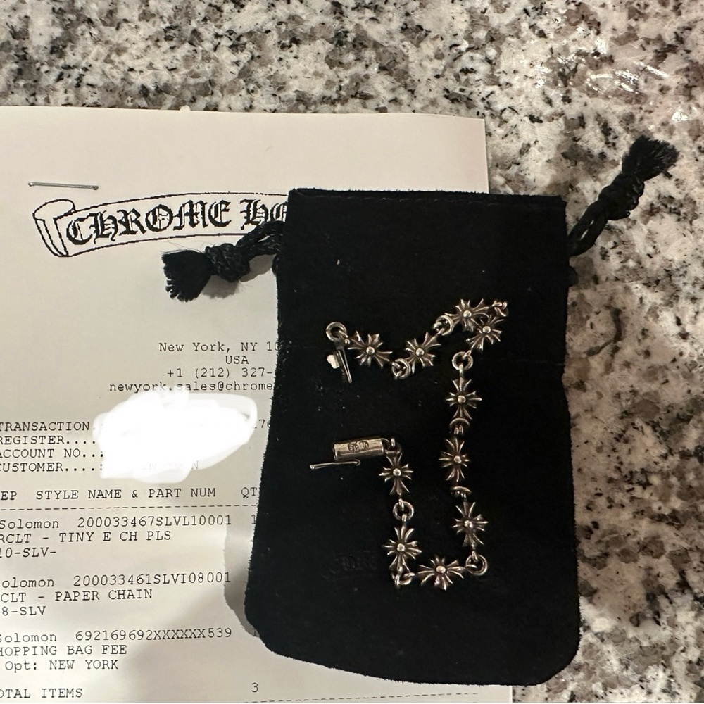 Chrome hearts tiny e bracelet